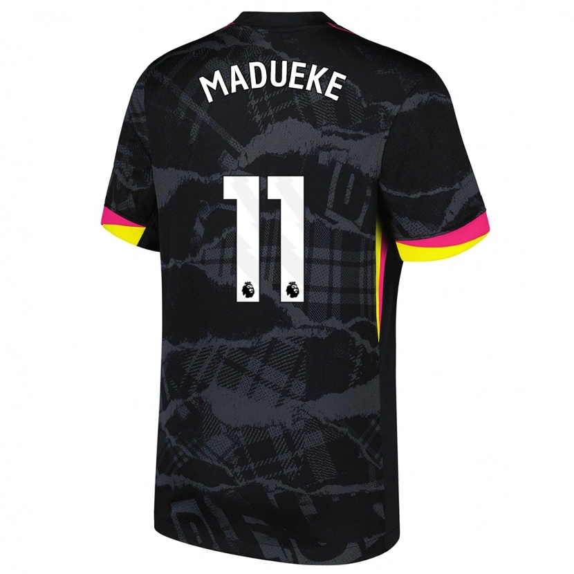 Danxen Men Noni Madueke #11 Black Pink Third Jersey 2024/25 T-Shirt