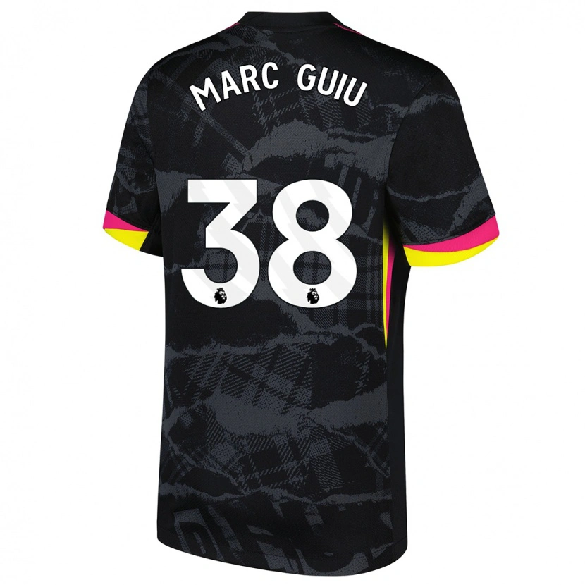 Danxen Men Marc Guiu #38 Black Pink Third Jersey 2024/25 T-Shirt