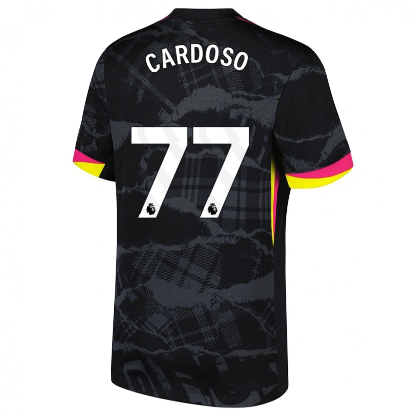 Danxen Men Leo Cardoso #77 Black Pink Third Jersey 2024/25 T-Shirt