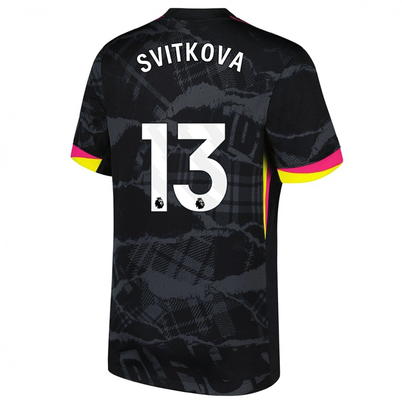 Danxen Men Kateřina Svitková #13 Black Pink Third Jersey 2024/25 T-Shirt