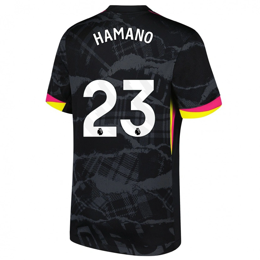 Danxen Men Maika Hamano #23 Black Pink Third Jersey 2024/25 T-Shirt