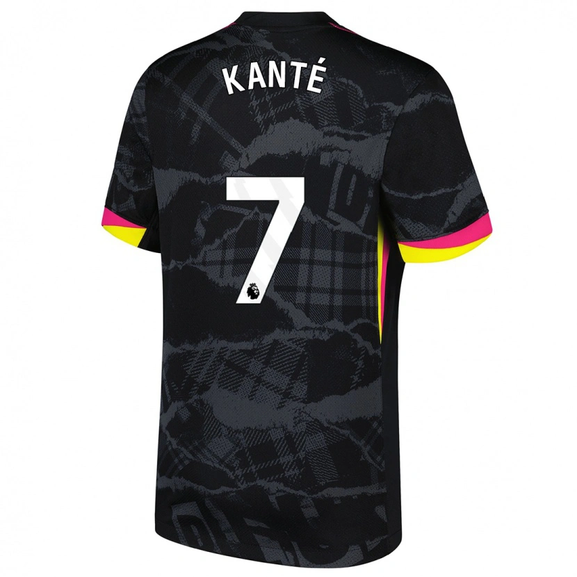 Danxen Men N'golo Kante #7 Black Pink Third Jersey 2024/25 T-Shirt