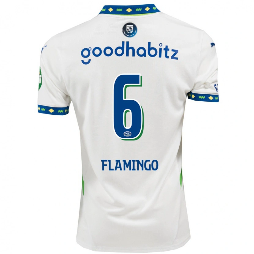 Danxen Men Ryan Flamingo #6 White Dark Blue Third Jersey 2024/25 T-Shirt