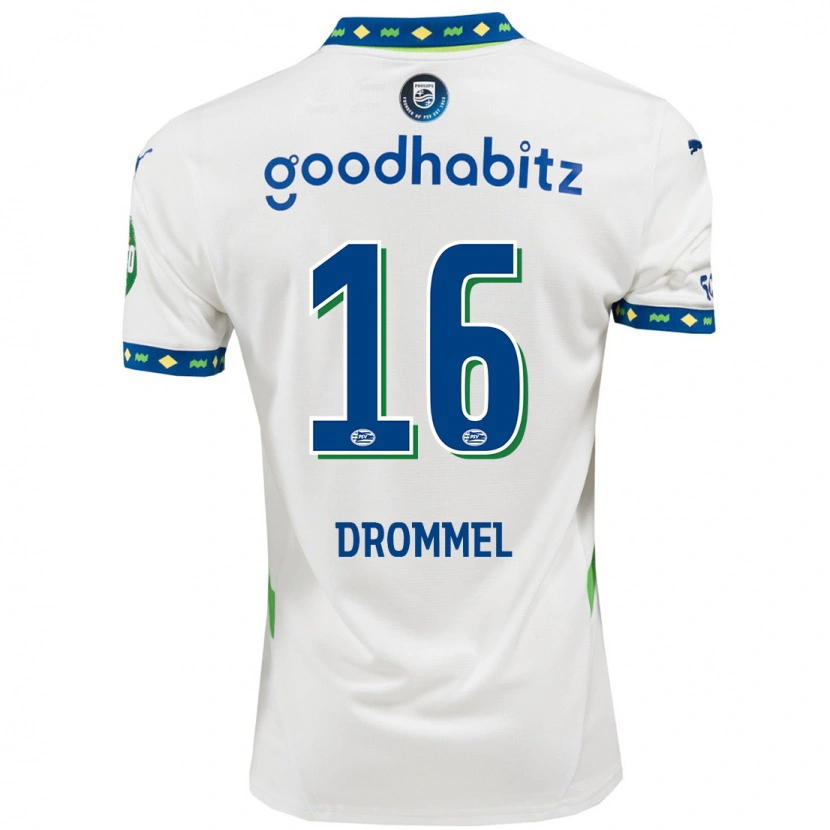 Danxen Men Joël Drommel #16 White Dark Blue Third Jersey 2024/25 T-Shirt