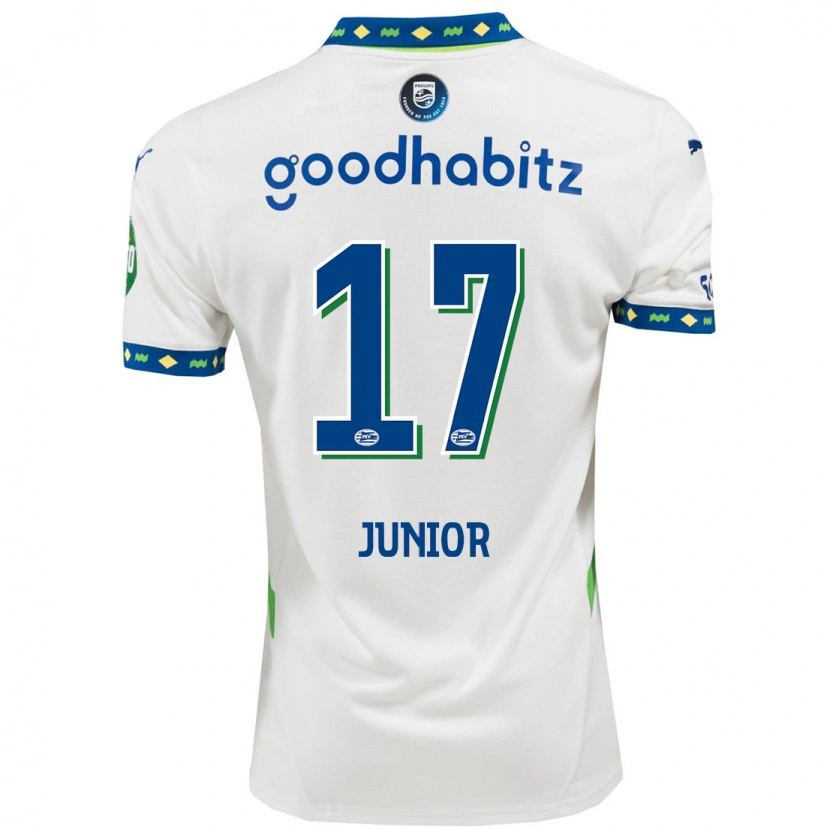 Danxen Men Mauro Júnior #17 White Dark Blue Third Jersey 2024/25 T-Shirt