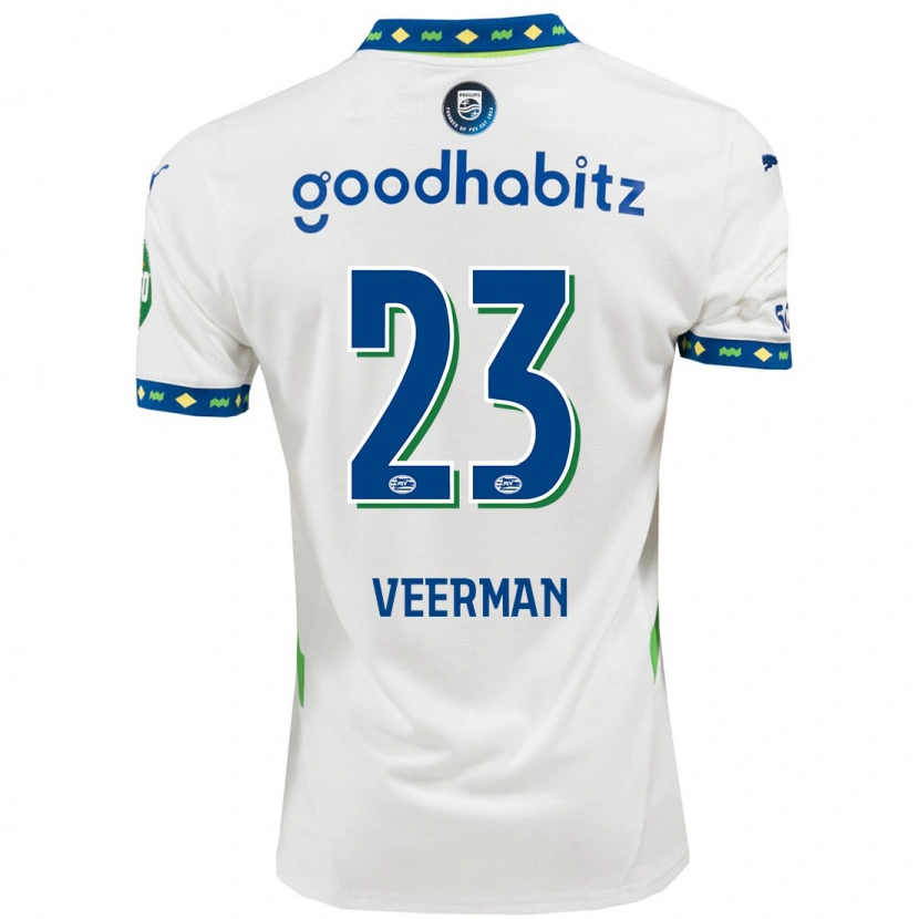 Danxen Men Joey Veerman #23 White Dark Blue Third Jersey 2024/25 T-Shirt