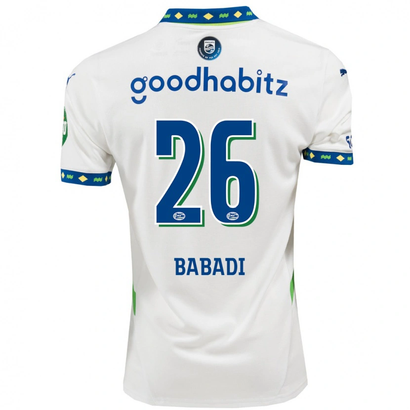 Danxen Men Isaac Babadi #26 White Dark Blue Third Jersey 2024/25 T-Shirt