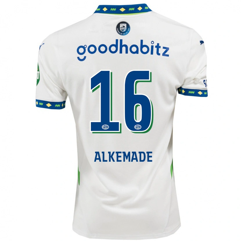 Danxen Men Lisan Alkemade #16 White Dark Blue Third Jersey 2024/25 T-Shirt