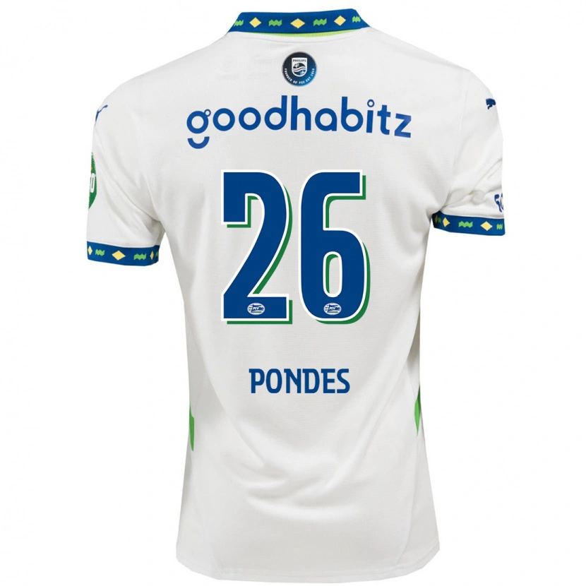 Danxen Men Moon Pondes #26 White Dark Blue Third Jersey 2024/25 T-Shirt