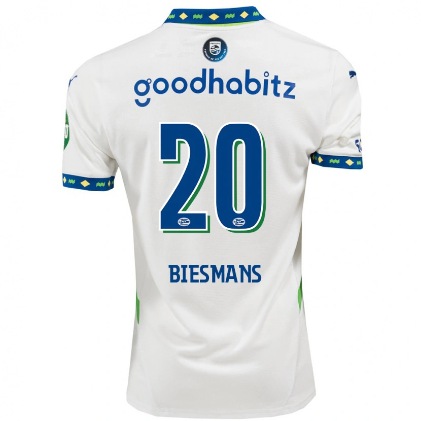 Danxen Men Julie Biesmans #20 White Dark Blue Third Jersey 2024/25 T-Shirt