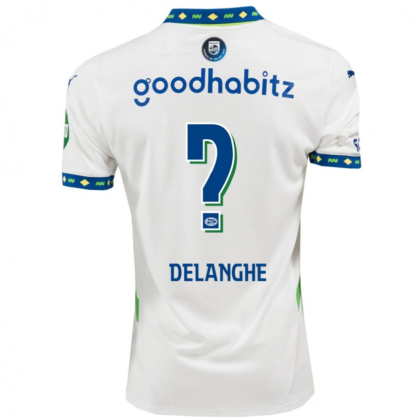 Danxen Men Maxime Delanghe #0 White Dark Blue Third Jersey 2024/25 T-Shirt