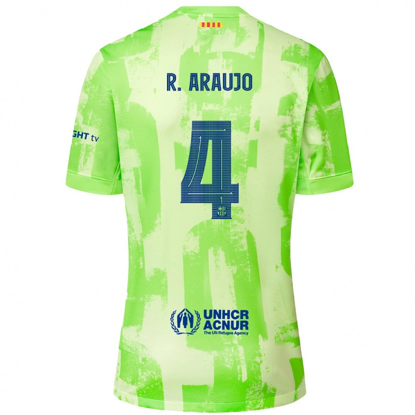 Danxen Men Ronald Araujo #4 Lime Third Jersey 2024/25 T-Shirt