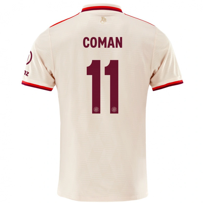 Danxen Men Kingsley Coman #11 Linen Third Jersey 2024/25 T-Shirt