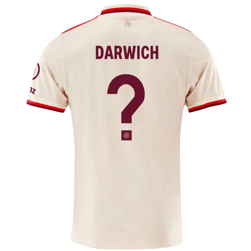 Danxen Men Maher Darwich #0 Linen Third Jersey 2024/25 T-Shirt