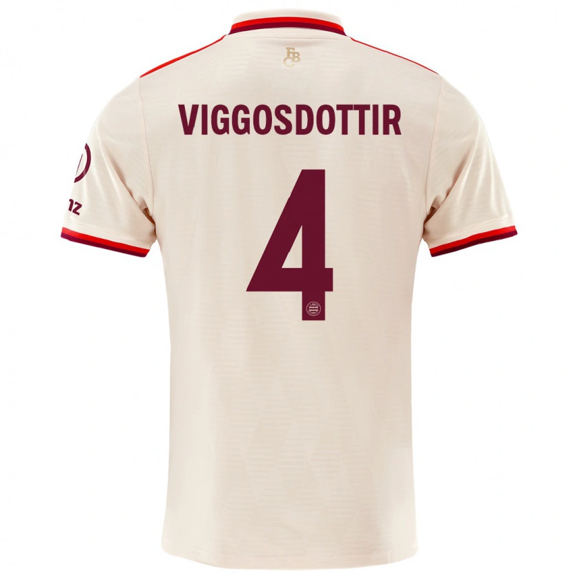 Danxen Men Glódís Perla Viggósdóttir #4 Linen Third Jersey 2024/25 T-Shirt