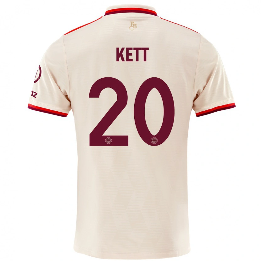 Danxen Men Franziska Kett #20 Linen Third Jersey 2024/25 T-Shirt