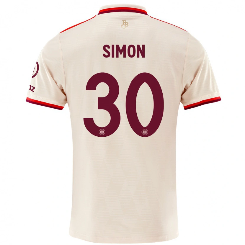 Danxen Men Carolin Simon #30 Linen Third Jersey 2024/25 T-Shirt