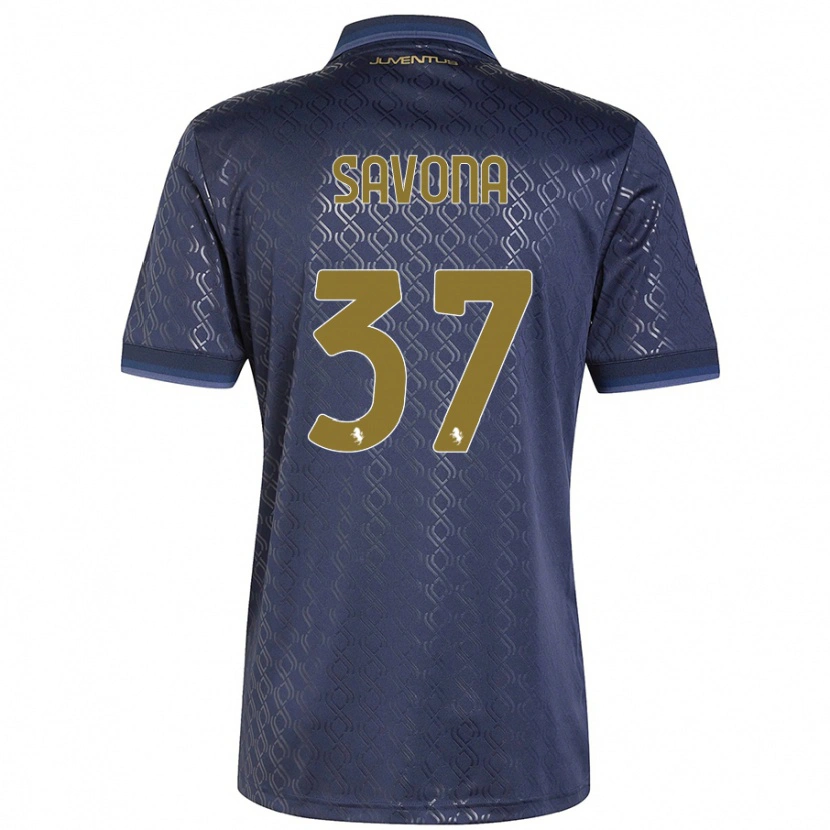 Danxen Men Nicolò Savona #37 Navy Blue Third Jersey 2024/25 T-Shirt