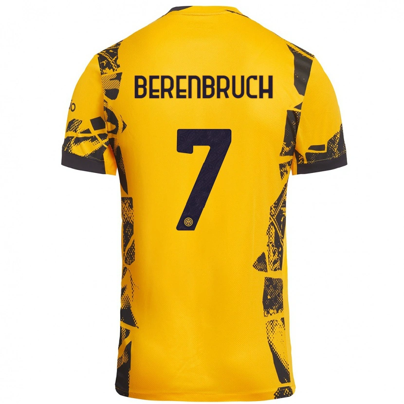 Danxen Men Thomas Berenbruch #7 Gold Black Third Jersey 2024/25 T-Shirt