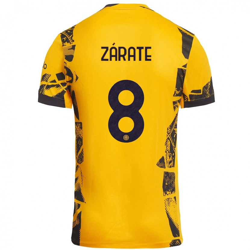 Danxen Men Dilan Zárate #8 Gold Black Third Jersey 2024/25 T-Shirt