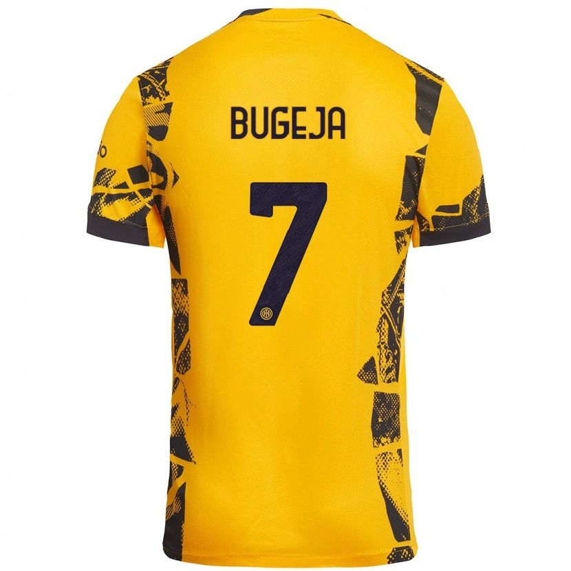 Danxen Men Haley Bugeja #7 Gold Black Third Jersey 2024/25 T-Shirt