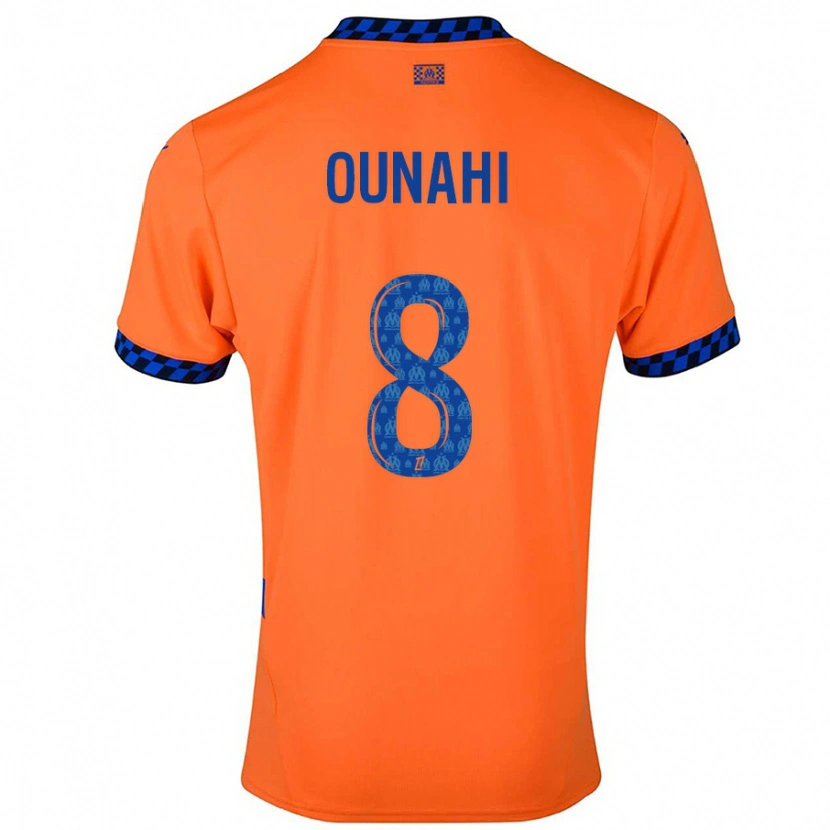 Danxen Men Azzedine Ounahi #8 Orange Dark Blue Third Jersey 2024/25 T-Shirt