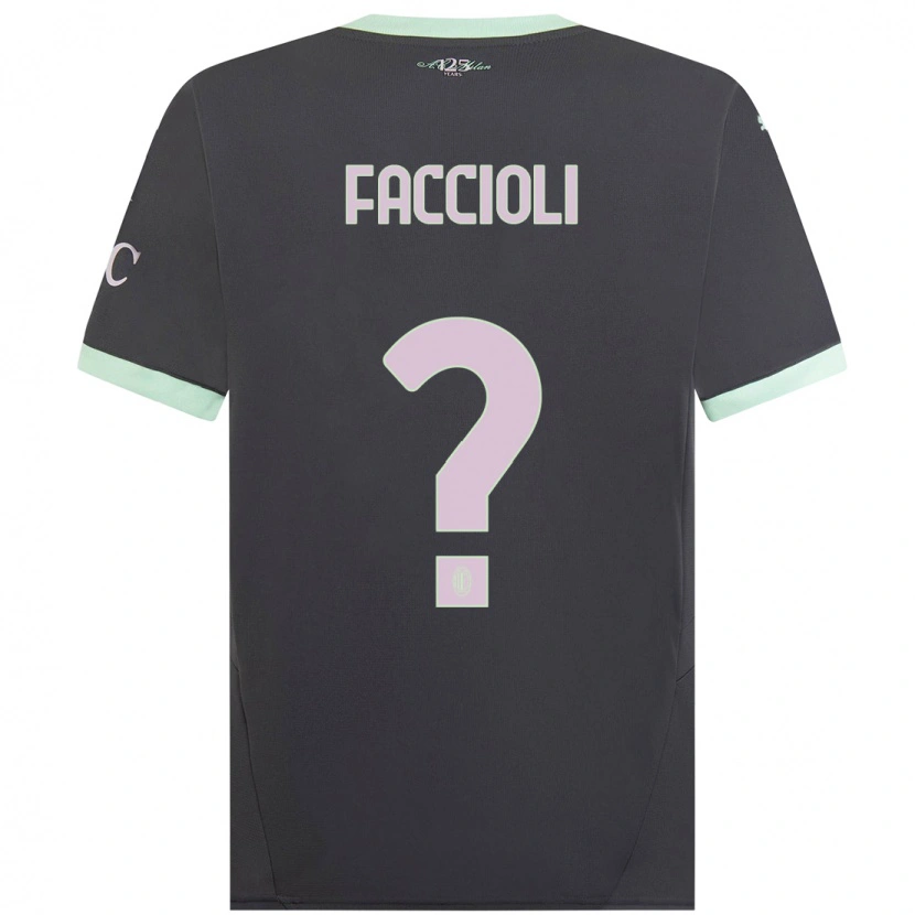 Danxen Men Pietro Faccioli #0 Grey Third Jersey 2024/25 T-Shirt