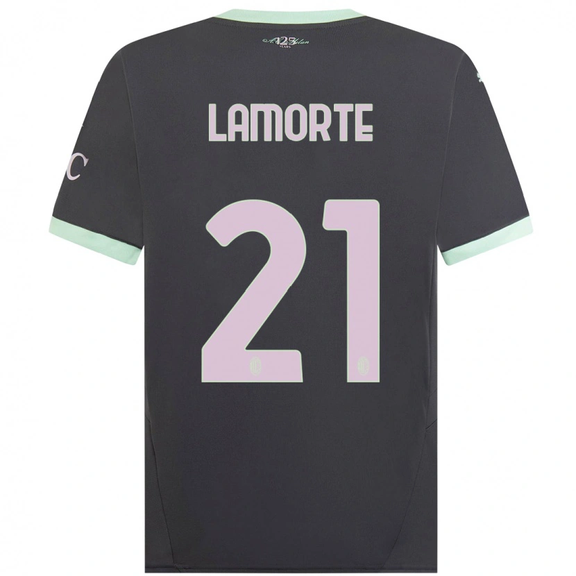 Danxen Men Alessandro Lamorte #21 Grey Third Jersey 2024/25 T-Shirt