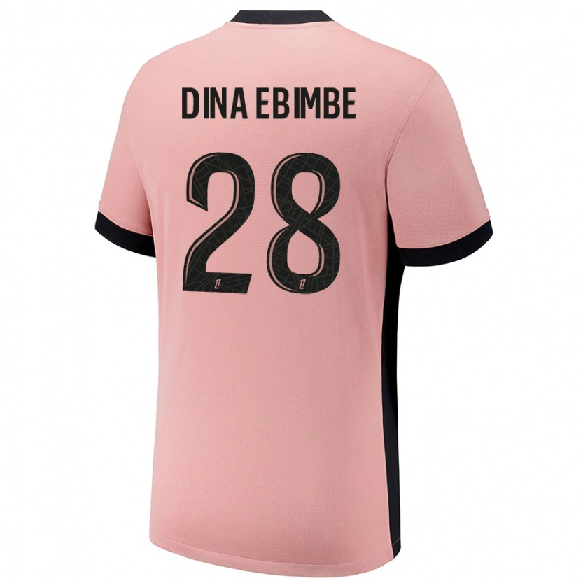 Danxen Men Eric Junior Dina Ebimbe #28 Rust Pink Third Jersey 2024/25 T-Shirt
