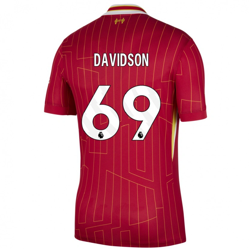 Danxen Women Josh Davidson #69 Red Yellow White Home Jersey 2024/25 T-Shirt