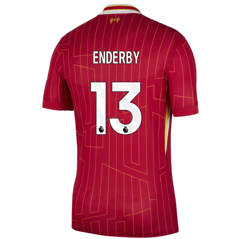 Danxen Women Mia Enderby #13 Red Yellow White Home Jersey 2024/25 T-Shirt