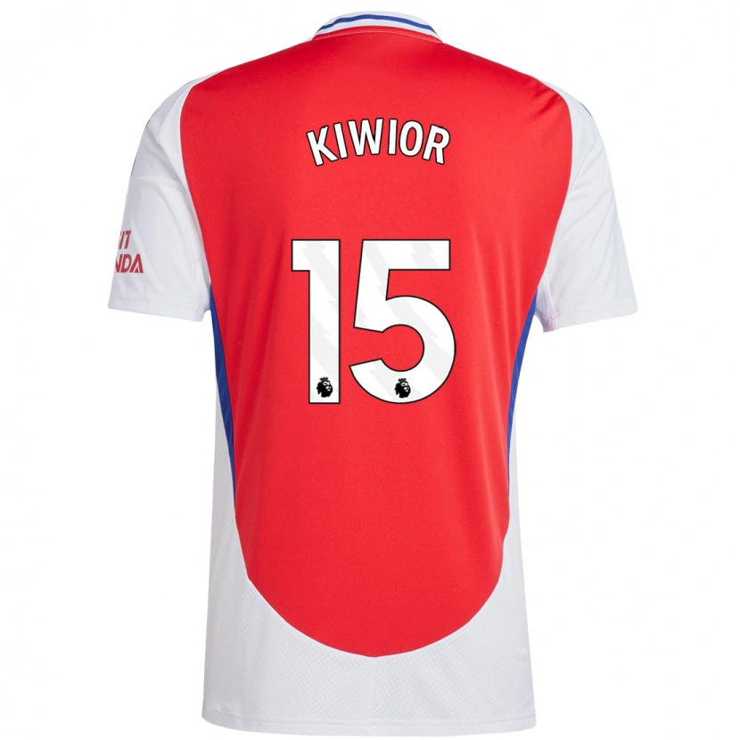 Danxen Women Jakub Kiwior #15 Red White Home Jersey 2024/25 T-Shirt