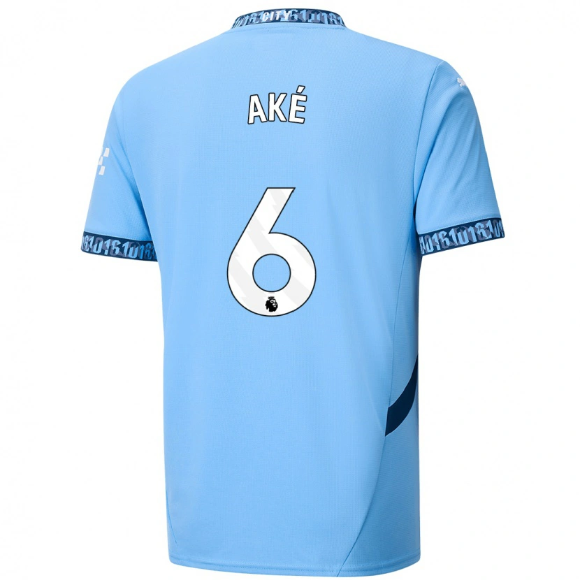 Danxen Women Nathan Aké #6 Navy Blue Home Jersey 2024/25 T-Shirt