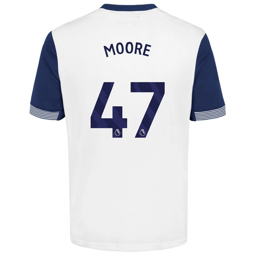 Danxen Women Mikey Moore #47 White Blue Home Jersey 2024/25 T-Shirt