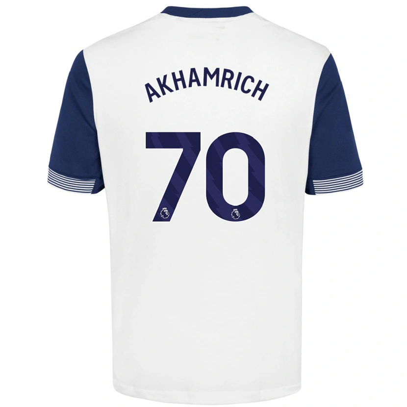 Danxen Women Yusuf Akhamrich #70 White Blue Home Jersey 2024/25 T-Shirt