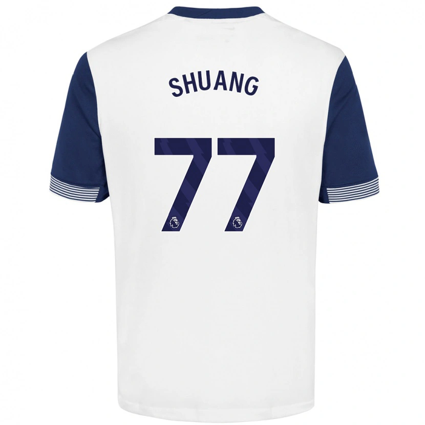 Danxen Women Wang Shuang #77 White Blue Home Jersey 2024/25 T-Shirt