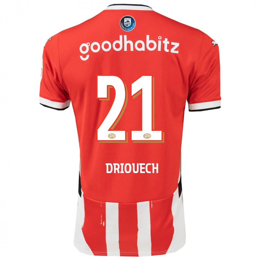 Danxen Women Couhaib Driouech #21 Red White Home Jersey 2024/25 T-Shirt