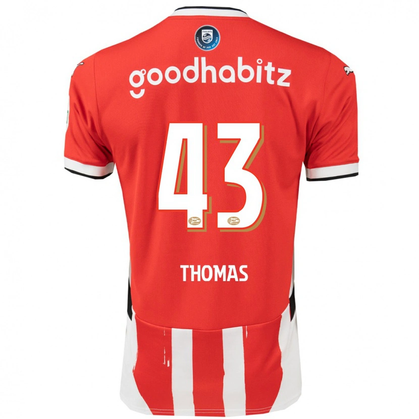 Danxen Women Kealyn Thomas #43 Red White Home Jersey 2024/25 T-Shirt