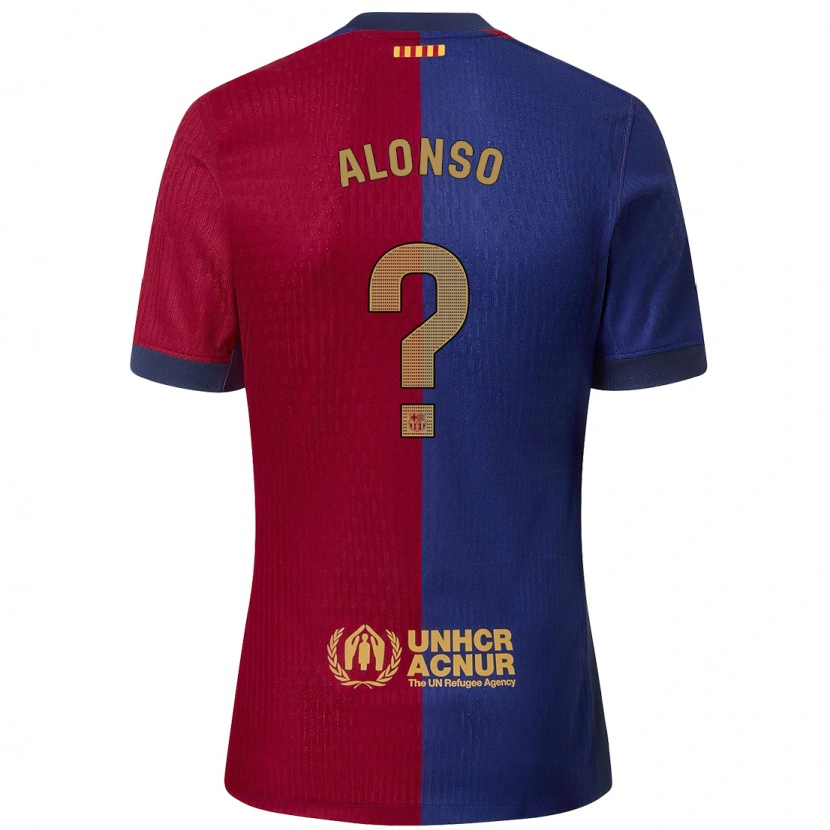 Danxen Women Aáron Alonso #0 Blue Red Home Jersey 2024/25 T-Shirt