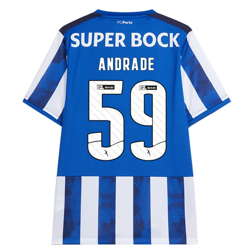 Danxen Women Tiago Andrade #59 Blue White Home Jersey 2024/25 T-Shirt