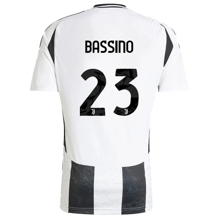 Danxen Women Alessandro Bassino #23 White Black Home Jersey 2024/25 T-Shirt