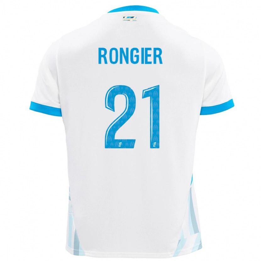 Danxen Women Valentin Rongier #21 White Sky Blue Home Jersey 2024/25 T-Shirt