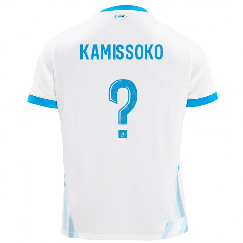 Danxen Women Nouhoum Kamissoko #0 White Sky Blue Home Jersey 2024/25 T-Shirt