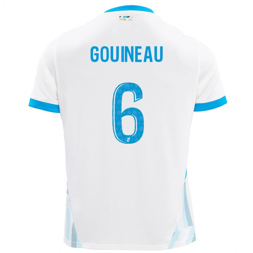 Danxen Women Coline Gouineau #6 White Sky Blue Home Jersey 2024/25 T-Shirt