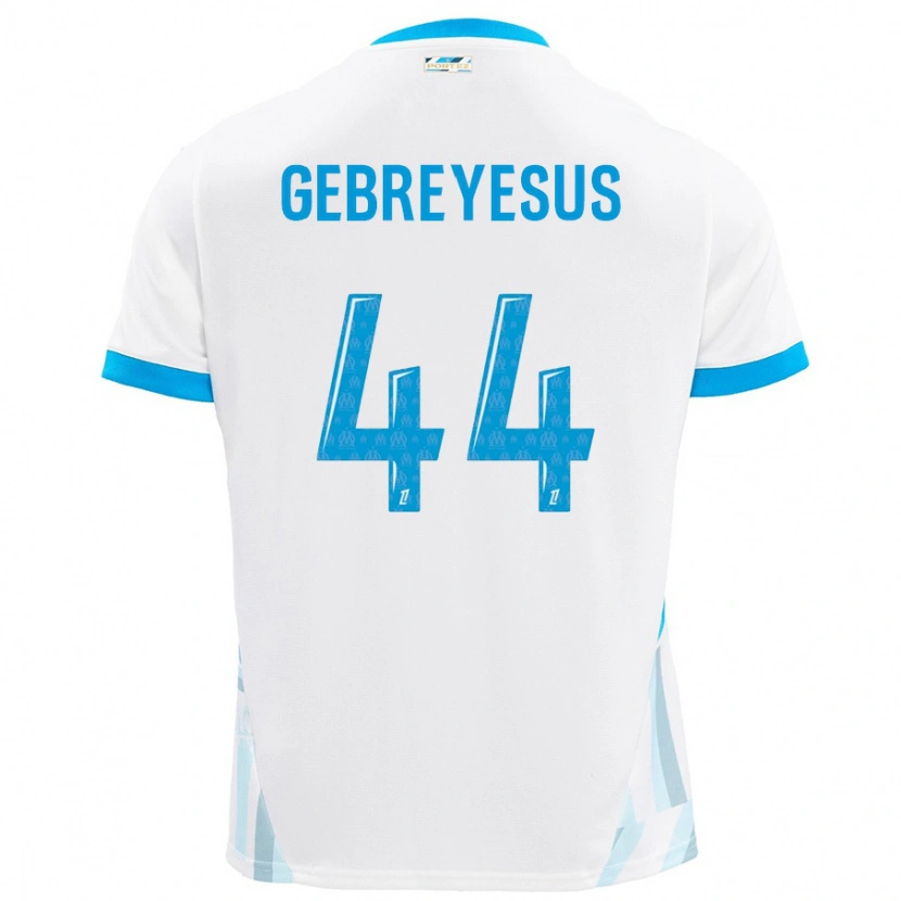 Danxen Women Esey Gebreyesus #44 White Sky Blue Home Jersey 2024/25 T-Shirt