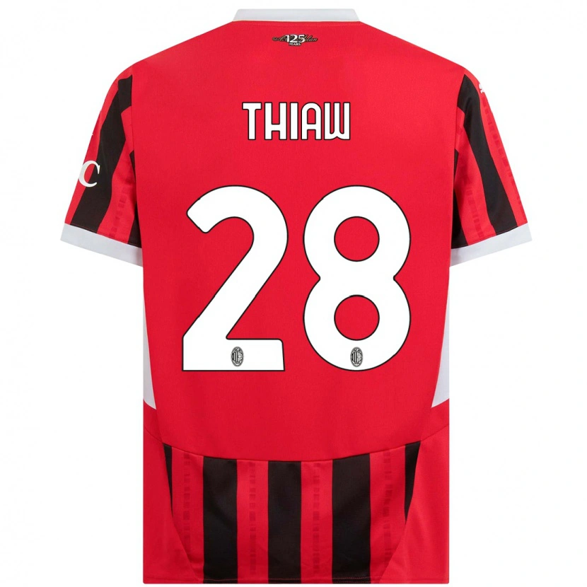 Danxen Women Malick Thiaw #28 Red Black Home Jersey 2024/25 T-Shirt