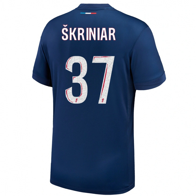Danxen Women Milan Skriniar #37 Navy Blue White Home Jersey 2024/25 T-Shirt