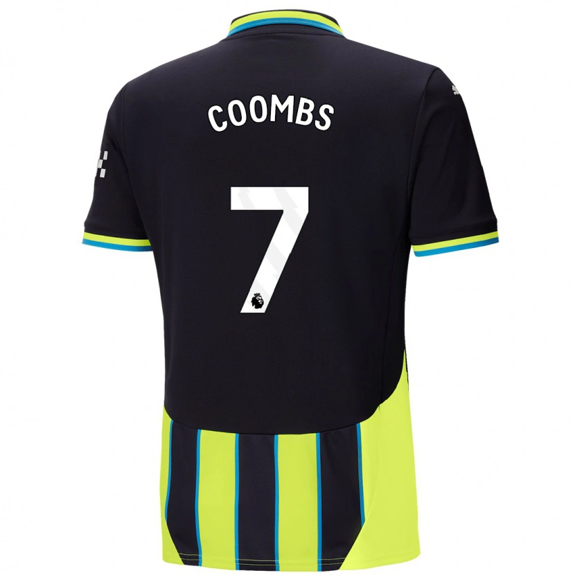 Danxen Women Laura Coombs #7 Blue Yellow Away Jersey 2024/25 T-Shirt