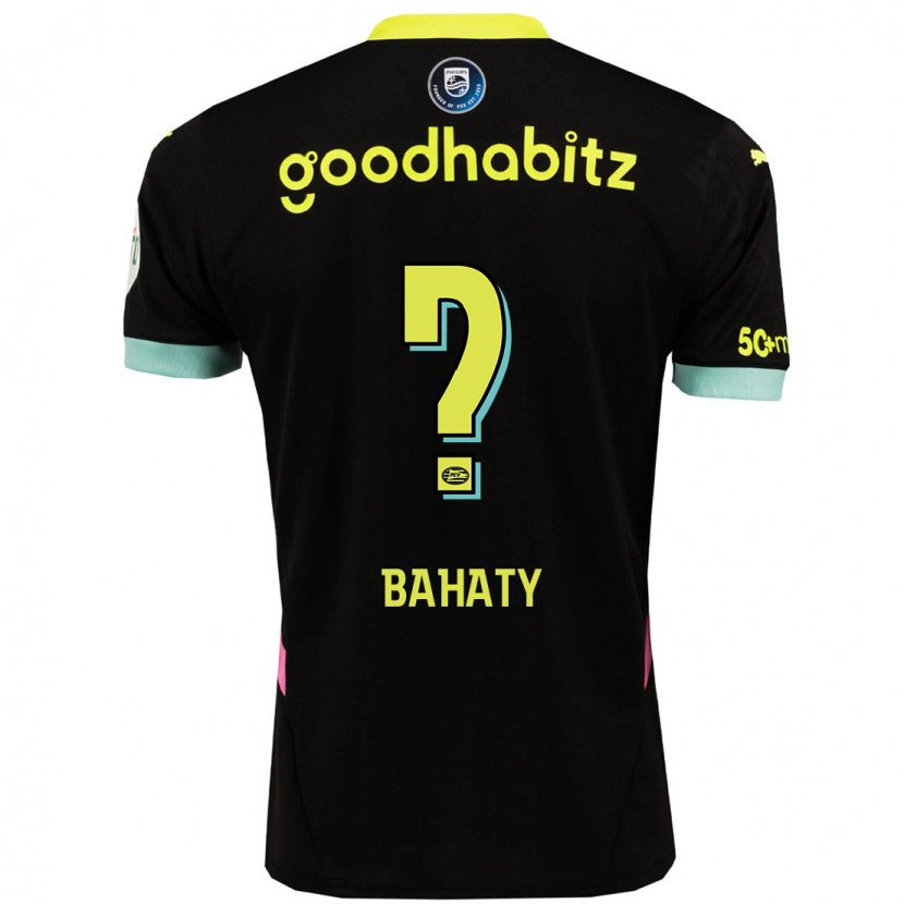 Danxen Women Manuel Bahaty #0 Black Yellow Away Jersey 2024/25 T-Shirt