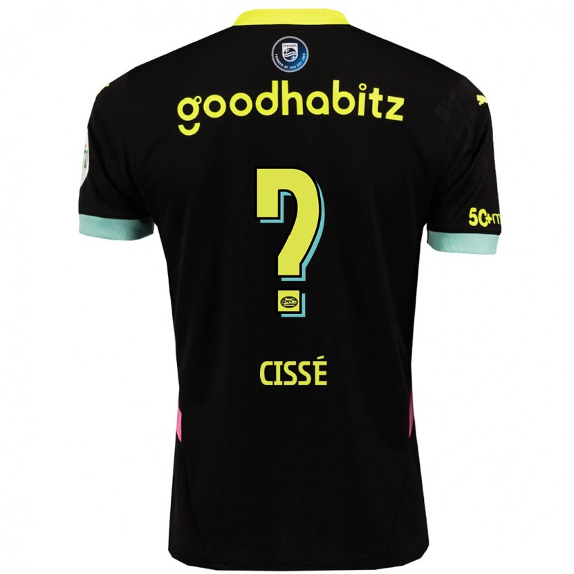 Danxen Women Alseny Cissé #0 Black Yellow Away Jersey 2024/25 T-Shirt
